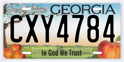 GA license plate CXY4784