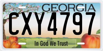 GA license plate CXY4797