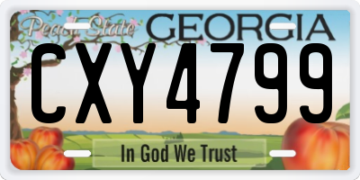 GA license plate CXY4799