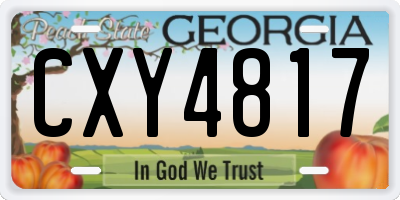 GA license plate CXY4817