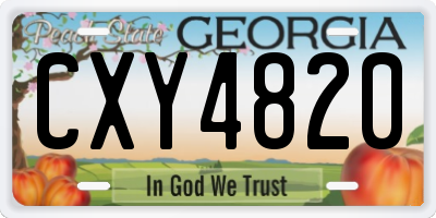 GA license plate CXY4820