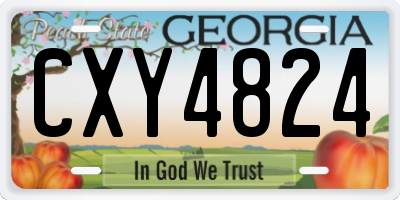 GA license plate CXY4824