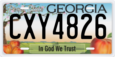 GA license plate CXY4826