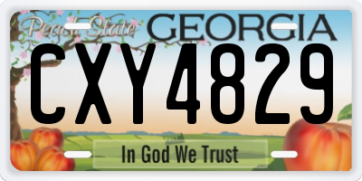 GA license plate CXY4829