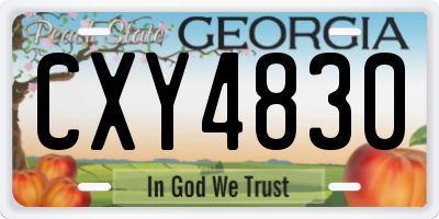 GA license plate CXY4830