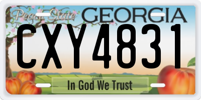 GA license plate CXY4831