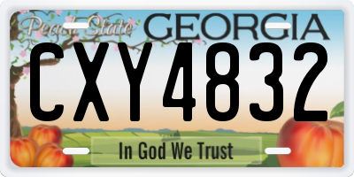 GA license plate CXY4832