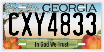 GA license plate CXY4833
