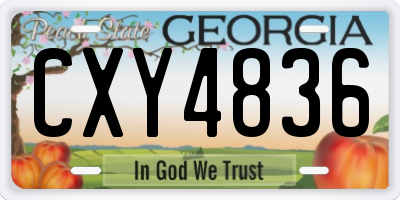 GA license plate CXY4836