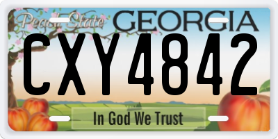 GA license plate CXY4842