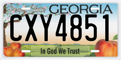 GA license plate CXY4851