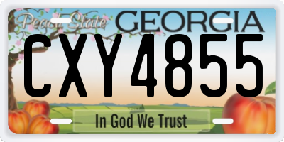 GA license plate CXY4855