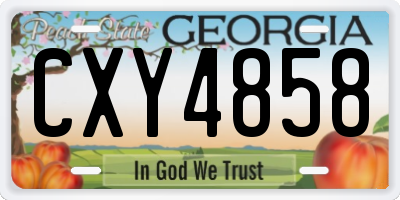 GA license plate CXY4858