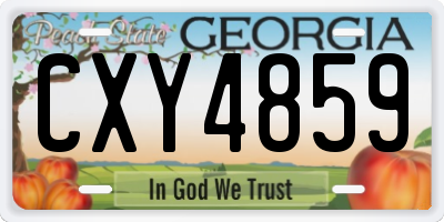 GA license plate CXY4859
