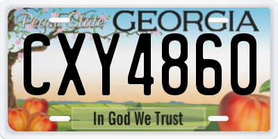 GA license plate CXY4860