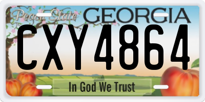 GA license plate CXY4864