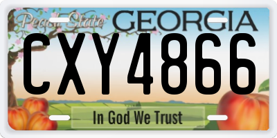 GA license plate CXY4866