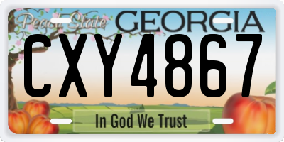 GA license plate CXY4867