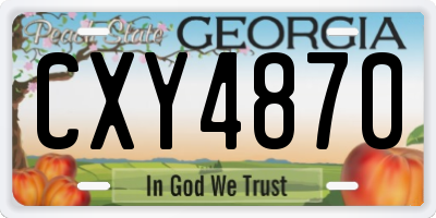 GA license plate CXY4870