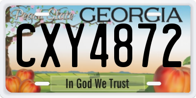 GA license plate CXY4872