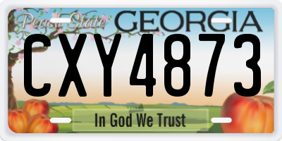GA license plate CXY4873