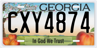 GA license plate CXY4874