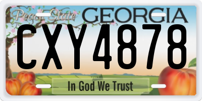 GA license plate CXY4878