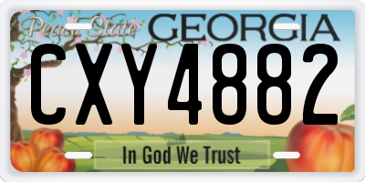 GA license plate CXY4882
