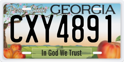 GA license plate CXY4891