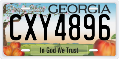 GA license plate CXY4896