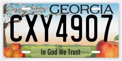 GA license plate CXY4907