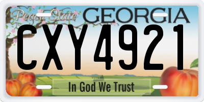 GA license plate CXY4921
