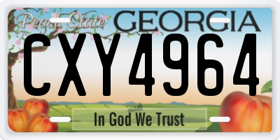 GA license plate CXY4964