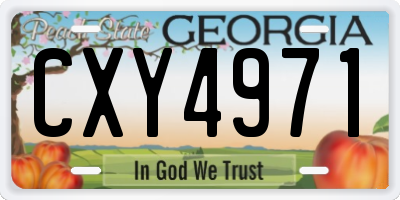 GA license plate CXY4971