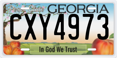 GA license plate CXY4973