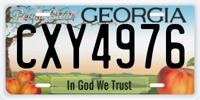 GA license plate CXY4976