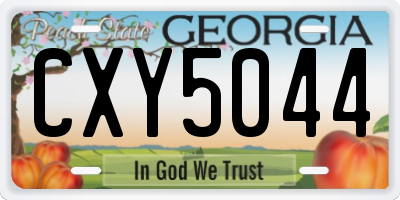GA license plate CXY5044