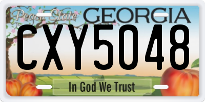 GA license plate CXY5048