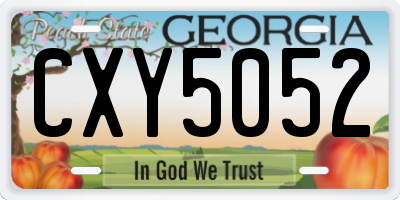 GA license plate CXY5052