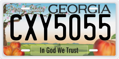 GA license plate CXY5055
