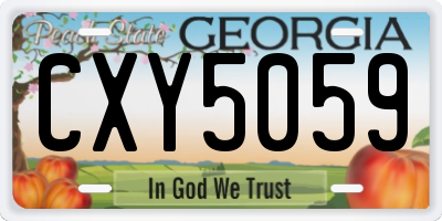 GA license plate CXY5059