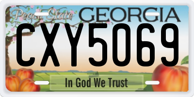 GA license plate CXY5069