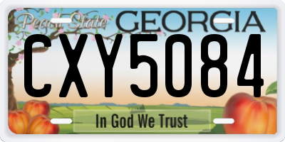 GA license plate CXY5084