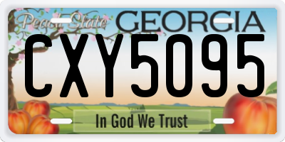 GA license plate CXY5095