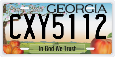 GA license plate CXY5112