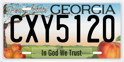 GA license plate CXY5120