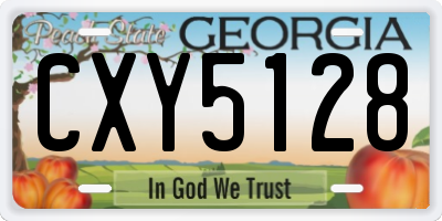 GA license plate CXY5128