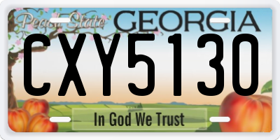 GA license plate CXY5130