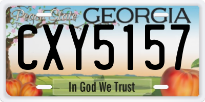 GA license plate CXY5157