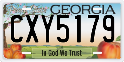GA license plate CXY5179